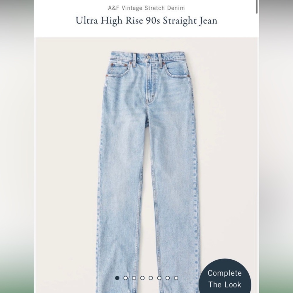Abercrombie ultra high rise 90s straight jeans
